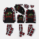 Christmas Matching Family Pajamas Snowflake Love My Family Black White Plaids Pajamas Set