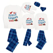 Christmas Matching Family Pajamas Believe Gingerbread Man Blue Pajamas Set