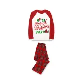 Christmas Matching Family Pajamas Magical Christmas Tree Red Pajamas Set