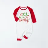 Christmas Matching Family Pajamas Snowflake Love My Family Red Pajamas Set
