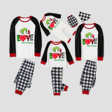 Christmas Matching Family Pajamas Love Christmas Gray Pajamas Set