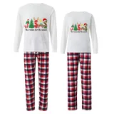 Christmas Couple Pajamas Matching Sets Christmas Jeaus Adult Loungwear White Pajamas Set