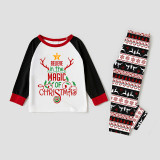 Christmas Matching Family Pajamas Believe In The Magic Of Christmas Gray Reindeer Pants Pajamas Set