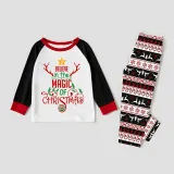 Christmas Matching Family Pajamas Believe In The Magic Of Christmas Gray Reindeer Pants Pajamas Set