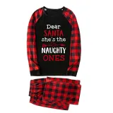 Christmas Couple Pajamas Matching Sets Dear Santa She's & He's The Naughty Ones Adult Loungwear White Pajamas Set