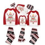 Christmas Matching Family Pajamas Believe In The Magic Of Christmas Gray Reindeer Pants Pajamas Set