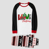 Christmas Matching Family Pajamas Love Christmas Trucks Gray Reindeer Pants Pajamas Set