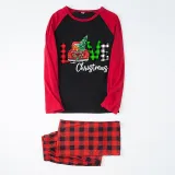 Christmas Matching Family Pajamas Love Christmas Trucks Black White Plaids Pajamas Set