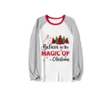 Christmas Matching Family Pajamas Believe Christmas Tree Red Pajamas Set