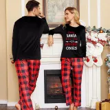 Christmas Couple Pajamas Matching Sets Dear Santa She's & He's The Naughty Ones Adult Loungwear Black Pajamas Set