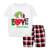 Christmas Matching Family Pajamas Love Christmas Short Pajamas Set