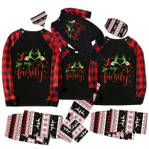 Christmas Matching Family Pajamas Snowflake Love My Family Black Reindeer Pants Pajamas Set