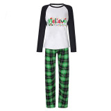 Christmas Matching Family Pajamas Believe String Light Green Pajamas Set