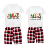 Christmas Couple Pajamas Matching Sets Christmas Jeaus Adult Loungwear Short Pajamas Set