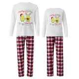 Christmas Couple Pajamas Matching Sets Merry Christmas To My Other Half Adult Loungwear White Pajamas Set