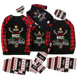 Christmas Matching Family Pajamas Believe In The Magic Of Christmas Black Reindeer Pants Pajamas Set