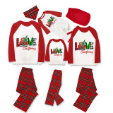 Christmas Matching Family Pajamas Love Christmas Trucks Red Pajamas Set