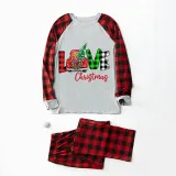Christmas Matching Family Pajamas Love Christmas Trucks Gray Pajamas Set