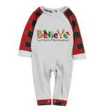 Christmas Matching Family Pajamas Believe Gingerbread Man Gray Pajamas Set