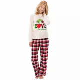 Christmas Matching Family Pajamas Love Christmas Red Pajamas Set