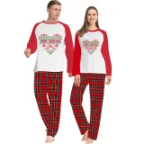 Christmas Couple Pajamas Matching Sets Merry Christmas Mr & Mrs Adult Loungwear Red Pajamas Set