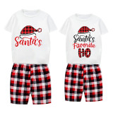 Christmas Couple Pajamas Matching Sets Santa's Favourite HO Adult Loungwear Short Pajamas Set