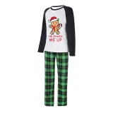 Christmas Couple Pajamas Matching Sets Sweet Gingerbread Man Adult Loungwear Green Pajamas Set