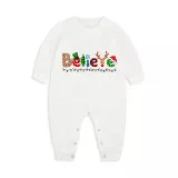 Christmas Matching Family Pajamas Believe Gingerbread Man Green Pajamas Set