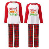 Christmas Couple Pajamas Matching Sets Official Cookie Tester & Baker Adult Loungwear Red Pajamas Set