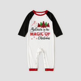 Christmas Matching Family Pajamas Believe Christmas Tree Gray Pajamas Set