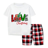 Christmas Matching Family Pajamas Love Christmas Trucks Short Pajamas Set
