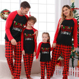 Christmas Matching Family Pajamas Family Christmas Hat Crew Black White Plaids Pajamas Set