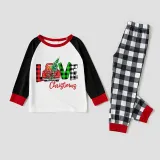 Christmas Matching Family Pajamas Love Christmas Trucks Gray Pajamas Set