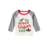Christmas Matching Family Pajamas Magical Christmas Tree Gray Reindeer Pants Pajamas Set