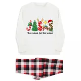 Christmas Couple Pajamas Matching Sets Christmas Jeaus Adult Loungwear White Pajamas Set