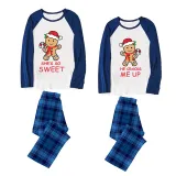 Christmas Couple Pajamas Matching Sets Sweet Gingerbread Man Adult Loungwear Green Pajamas Set