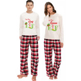 Christmas Couple Pajamas Matching Sets I am The King & Queen Elf Adult Loungwear White Pajamas Set