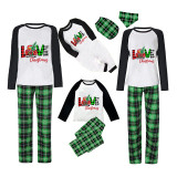 Christmas Matching Family Pajamas Love Christmas Trucks Green Pajamas Set