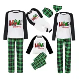 Christmas Matching Family Pajamas Love Christmas Trucks Green Pajamas Set