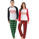 Christmas Couple Pajamas Matching Sets Christmas King & Queen Adult Loungwear Green Pajamas Set