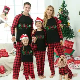 Christmas Matching Family Pajamas Believe String Light Black Pajamas Set
