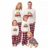 Christmas Matching Family Pajamas Love Christmas Red Pajamas Set