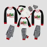 Christmas Matching Family Pajamas Love Christmas Trucks Gray Pajamas Set