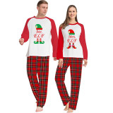 Christmas Couple Pajamas Matching Sets Mr & Mrs ELF Adult Loungwear Red Pajamas Set