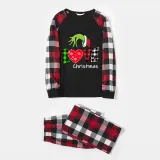 Christmas Matching Family Pajamas Love Christmas Black White Plaids Pajamas Set