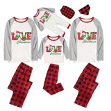 Christmas Matching Family Pajamas Love Snowman Christmas Red Pajamas Set