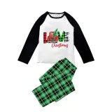 Christmas Matching Family Pajamas Love Christmas Trucks Green Pajamas Set