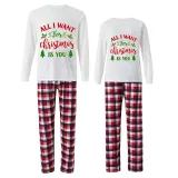 Christmas Couple Pajamas Matching Sets All I Want For Christmas Is You Adult Loungwear Gray Pajamas Set