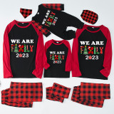 Christmas Matching Family Pajamas 2023 We Are Family Black White Plaids Pajamas Set