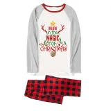 Christmas Matching Family Pajamas Believe In The Magic Of Christmas Red Pajamas Set